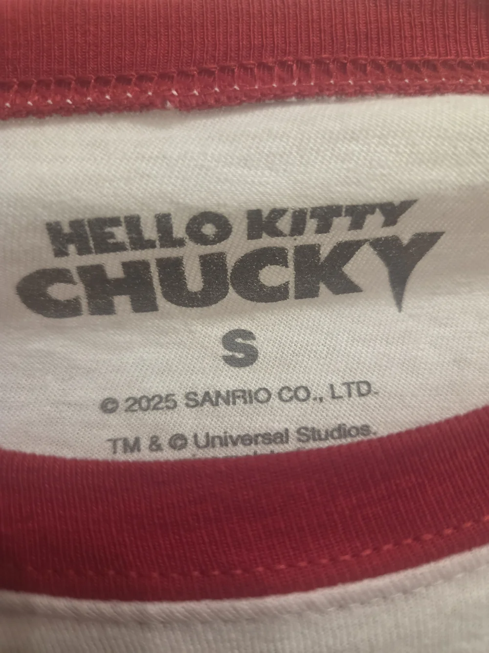 Hello Kitty x Chucky White Tee with Red Trim - Picture 2 of 5
